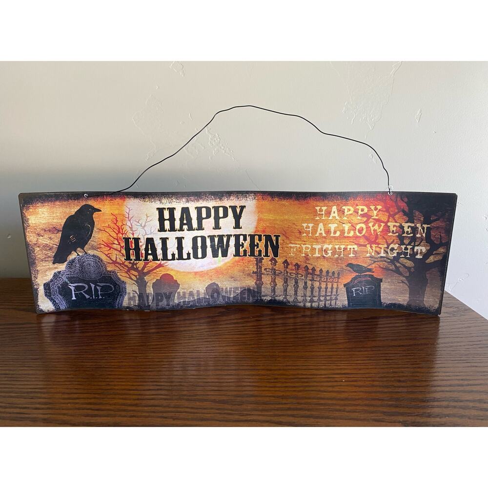 Happy Halloween Hanging Wall Sign